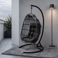 Fauteuil suspendu en aluminium pour jardin extérieur, moderne et élégant, avec coussin imperméable, idéal pour les hôtels