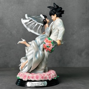 Figurines d'anime DBZ Dragon Son <span class=keywords><strong>Goku</strong></span> et <span class=keywords><strong>Chichi</strong></span> en scène de mariage, 31-33 cm, figurine d'anime en PVC, modèle de statue, jouet, Figuras - Product Image 4