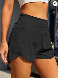 Pocket Athletic Shorts Mujer Cintura media Doble capa Fitness Casual Yoga Running Shorts" - Product Image 4