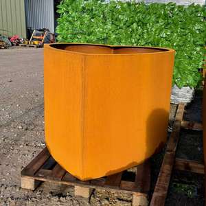 <span class=keywords><strong>Pot</strong></span> de fleurs décoratif antique en acier corten rouillé, design extérieur en métal - Product Image 5