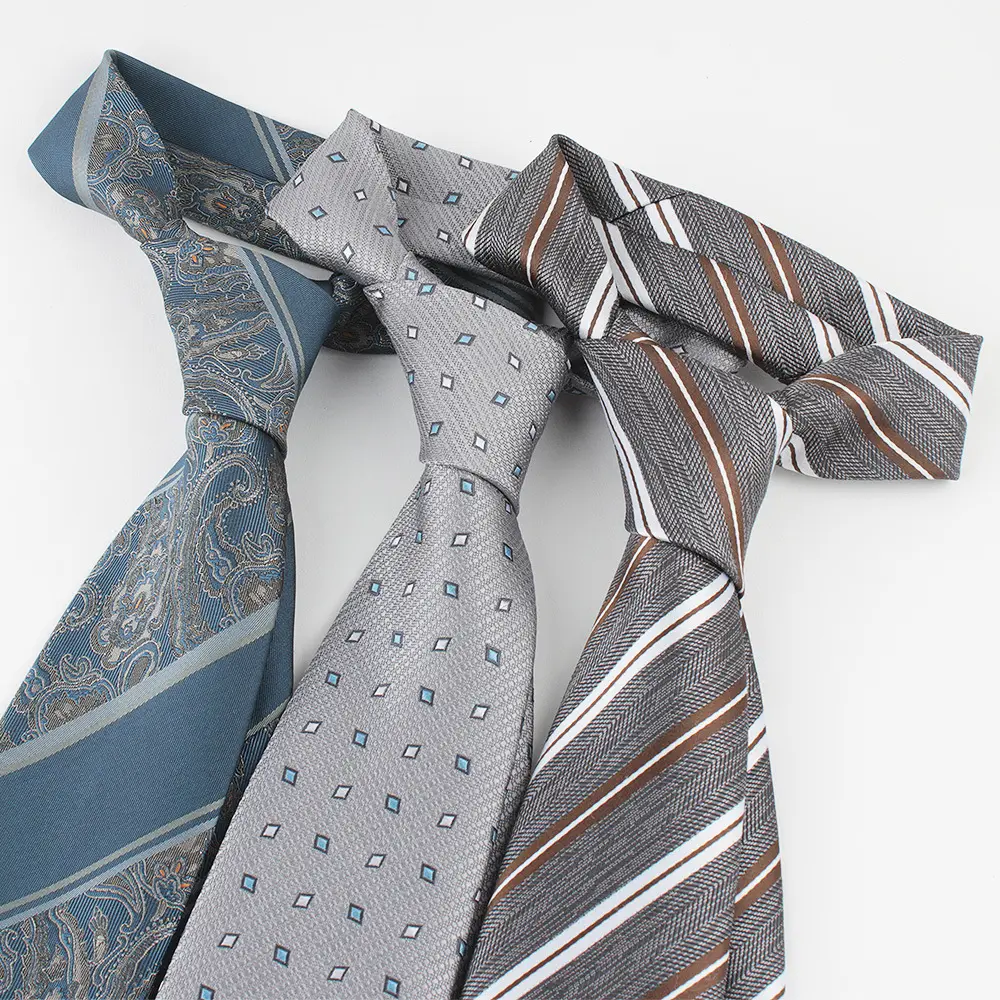 brand new casual stripe neckties fashion polyester ties for men