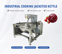 Marmite de cuisson industrielle à vapeur à double enveloppe en acier inoxydable 304, à agitation planétaire entièrement automatique, pour la concentration de bonbons