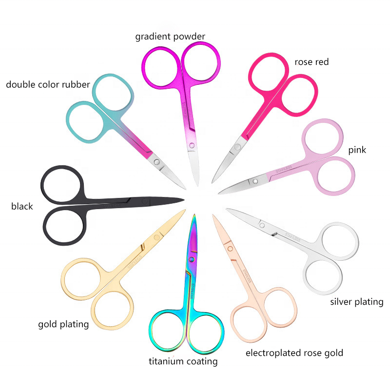 Ресницы резак изогнутые ножницы для бровей Накладка для бровей из нержавеющей стали профессионального наращивания ресниц Инструменты