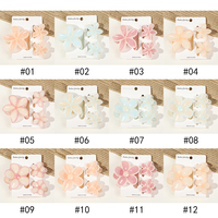 Lot de 3 pinces à cheveux en forme de fleur d'œuf, vente en gros, fleurs en plastique, accessoires pour cheveux, filles, couleur dégradée, vacances, bord de mer, Haarklammer