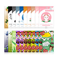Gezichtsmasker bulk groothandel cartoon fruit design hydraterend vochtinbrengend verstevigend essence masker voor gebruik in beautysalons
