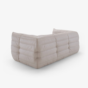 Premium Italian Style Caterpillar Floor <b>Sofa</b> Luxury 2 Seater Pleated Couch for Villa Living Room - Product Image 4