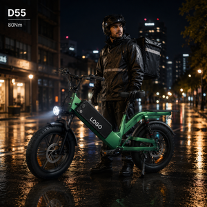 จักรยานไฟฟ้า D55 สำหรับการจัดส่งที่เชื่อถือได้ แรงดัน 48V แบตเตอรี่ 55Ah ระยะทางวิ่ง 240 กม. กำลังมอเตอร์ 750W แรงบิด 80 นิวตันเมตร ยางขนาด 20 นิ้ว สำหรับการสั่งซื้อจำนวนมาก - Product Image 1