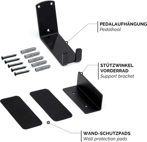 Support de support de vélo horizontal robuste support de support de vélo mural pour garage ou affichage à la maison support de support de vélo pour mur - Product Image 2