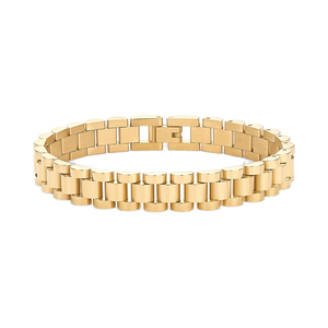 PAVOI Bracelet de montre étanche pour femme en plaqué or 14K Bracelet à maillons en acier inoxydable avec deux tons de métaux mélangés - Product Image 6