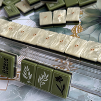 Set Mahjong Amerika Modern Bergaya Pedesaan Mewah Warna Hijau Sage dan Mutiara Gading 2026, 160 Buah, Ubin Akrilik Berukir Portabel