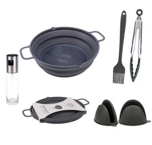 7.5 Inch Bpa Free Food Grade Collapsible Round air <strong>Fryer</strong> Silicone <strong>Basket</strong>, Non Stick Reusable Silicone air <strong>Fryer</strong> Liners - Product Image 6