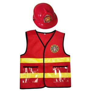 Enfant Halloween carnaval fête petit garçon pompiers Costume <span class=keywords><strong>rouge</strong></span> feu perceuse Costumes enfants <span class=keywords><strong>pompier</strong></span> Cosplay Costume - Product Image 2