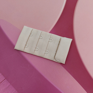 Cinta de tela de nailon suave color piel al por mayor con ganchos y ojales para sujetadores y cierres de barra - Product Image 4