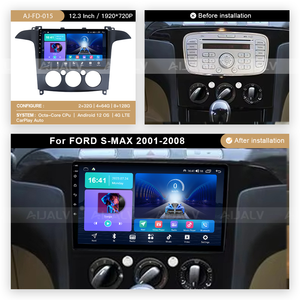 Haute qualité manuel AC Android Auto écran de voiture pour FORD S-MAX Ford <span class=keywords><strong>Galaxy</strong></span> populaire multimédia lecteur vidéo Navigation GPS Carplay - Product Image 2