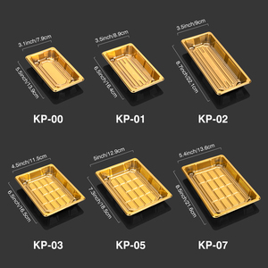 Boîte d'emballage <span class=keywords><strong>alimentaire</strong></span> pour sushis à emporter, personnalisée et imprimée, plateau à sushis en <span class=keywords><strong>plastique</strong></span> jetable avec couvercle transparent anti-buée - Product Image 4