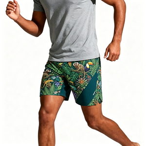 High Performance Running Shorts Men Quick Dry Moisture Wicking Athletic Activewear with Reflective Details Night Sports Running - Product Image 1