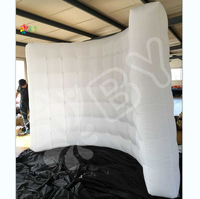 Photo Booth Caméra Forme Gonflable Tente Led Argent Mur Toile de Fond 360 Photo Booth Props Portable Mariages Anniversaires
