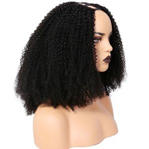 100% cheveux humains V partie perruque de cheveux humains sans laisser de côté Afor crépus bouclés perruques pour les femmes perruque brésilienne de cheveux humains - Product Image 4