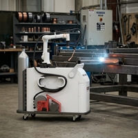 Robot cobot de soudage DONSIN, bras robotique à six axes avec commande PLC et alimentation en fil de métal, performances de soudage au laser stables