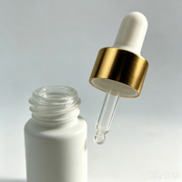 Flacon de parfum de luxe Aopai en verre 15ml 10ml, flacon compte-gouttes cosmétique droit et rond avec col en aluminium