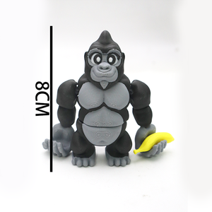 Figurines et cadeaux créatifs en forme de gorille imprimés en 3D pour l'exportation, modèles d'animaux et jouets d'activités - Product Image 2