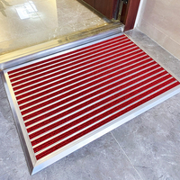 Tapis d'entrée extérieur en aluminium pour hôtel, tapis de sol anti-poussière pour l'extérieur, paillasson métallique pour porte d'entrée