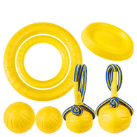 Durable solide EVA flottant mousse résistant aux morsures élastique Pet Dog Training Tug Self Play Exercise Training Toy Ball avec corde