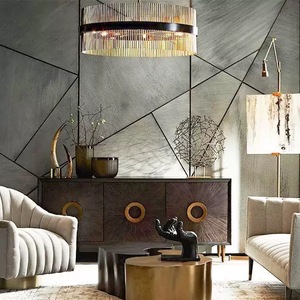 Mesa de centro de <span class=keywords><strong>Metal</strong></span> inoxidable dorado de lujo de gama alta, mesa auxiliar decorativa de diseño de moda en la nube para sala de estar, entrada al hogar, comedor de Hotel - Product Image 4