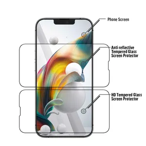 LFD927 AR-protectores de pantalla para iPhone 12, 13, 14 pro max, gran transparencia, gran visibilidad, película antirreflejos