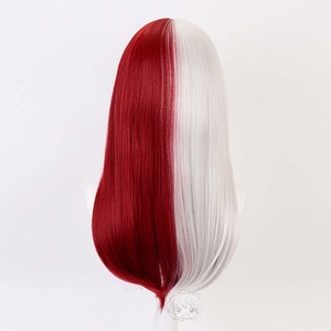 My <strong>Hero</strong> Academic Synthetic Long Half Red Silver White Women's Shoto Todoroki Cosplay Costume Wig AOKG-017 - Product Image 4