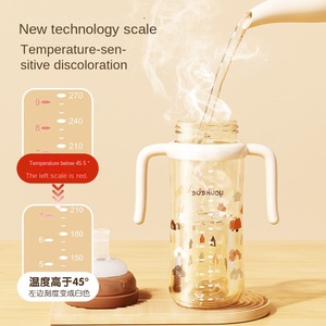 Produits pour bébés OEM personnalisés, sans BPA, gobelets à lait pour bébés, à large ouverture, avec poignée, anti-éclaboussures, biberon portable pour bébés - Product Image 2