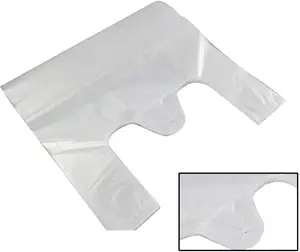 Sacos de plástico para embalagem de alimentos, camiseta de plástico transparente impressa com alça para compras