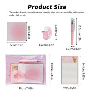 Juego <span class=keywords><strong>de</strong></span> Papelería Rosa <span class=keywords><strong>de</strong></span> 10 Piezas, Bolígrafos y Cortador <span class=keywords><strong>de</strong></span> Cinta Adhesiva, Bolsa <span class=keywords><strong>de</strong></span> PVC, Venta al <span class=keywords><strong>por</strong></span> <span class=keywords><strong>Mayor</strong></span> para Escuela y Oficina |   Logotipo <span class=keywords><strong>de</strong></span> Embalaje Personalizable - Product Image 3