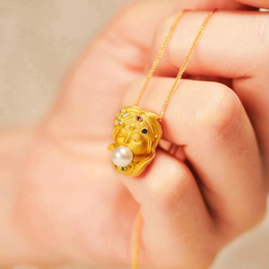 Colgante de Plata S925 con Linda Sirena y Cuentas Redondas de 5-6mm, Accesorios de Perlas para DIY, Colgantes de Dijes 30926 para Collar - Product Image 1