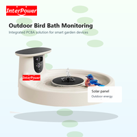 Fontaine à eau extérieure intelligente pour oiseaux avec caméra, reconnaissance IA, pompe solaire, matériel de jardinage OEM ODM