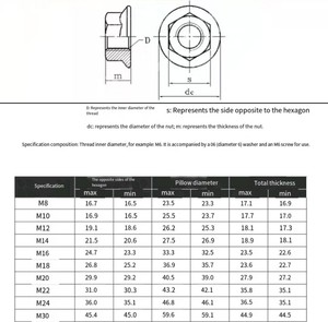 M8-M36 M3 màu đen 8.8 lớp thép carbon mặt bích Nut Đầu phẳng trục lăn t Hạt kết thúc Oxit Đen số liệu tay trái chủ đề ZF thương hiệu - Product Image 5
