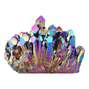 Commercio all'ingrosso <span class=keywords><strong>cristallo</strong></span> <span class=keywords><strong>di</strong></span> <span class=keywords><strong>rocca</strong></span> naturale rivestito <span class=keywords><strong>di</strong></span> titanio a grappolo Geode pietra esemplare angelo Aura <span class=keywords><strong>quarzo</strong></span> - Product Image 6