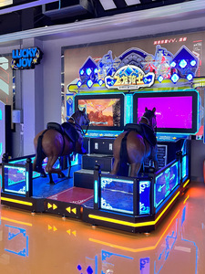 Dragon Knight à pièces 2 joueurs Simulation Arcade Sport 220V Construction en bois en métal Machine de jeu de course de chevaux de boxe - Product Image 4