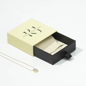 Boîtes à bijoux rigides en papier recyclable avec pochette en velours, vente chaude, boîte cadeau pour boucles d'oreilles avec logo personnalisé - Product Image 4