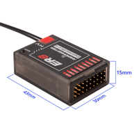 Récepteur RadioMaster ER8 24GHz ExpressLRS PWM 8 canaux ELRS double antenne RX avec télémétrie de tension pour avion RC, voiture à aile fixe