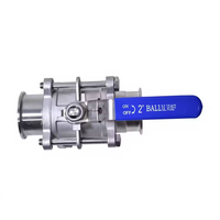Vanne à boisseau sphérique en acier inoxydable à raccordement par collier manuel 1/2 à 2 pouces, application générale pour eau, gaz, huile, ODM OEM CN ZHE