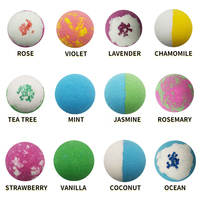 Marque distributeur Ensemble de 2 bombes de bain bio pour enfants avec bulle pour bain surprise écologique Bombes de bain à la lavande pour la douche