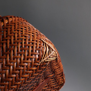 Japanese Style <b>Bamboo</b> Woven Storage Basket Rectangle Handmade Tea Set Teacup Storage Box Living Room Home Use - Product Image 4
