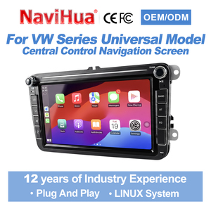 วิทยุติดรถยนต์ NaviHua รุ่นขายดี ขนาด 8 นิ้ว ระบบ Linux พร้อมระบบนำทาง เครื่องเล่น DVD สำหรับรถยนต์ VW Volkswagen รองรับบลูทูธ Carplay และ Android Auto - Product Image 2