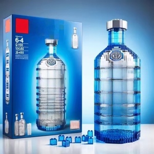 DIY BRICK Whisky Bouteille Modèle Ornement Jouet Éducatif Blocs de Construction Ensemble pour Enfants Cadeau de Noël - Product Image 3