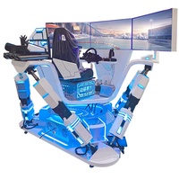 Simulador de Carreras VR 9D Interior/Exterior, Máquina de Juego de 3 Pantallas, Construcción de Metal y ABS, Potencia de 5000W, Capacidad de 500kg para Parque de Aventuras