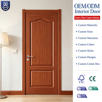 Puerta de madera de diseño moderno para el hogar, producto de puerta interior, proveedor de China