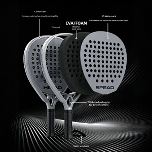Racchetta da <span class=keywords><strong>Padel</strong></span> in Carbonio 3K di Alta Qualità, Nucleo in Schiuma EVA, Forma a Goccia, per Allenamento e Tornei, Personalizzabile con Logo OEM - Product Image 1