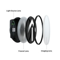 Panneau de signalisation LED jaune haute luminosité 300 mm en PC, indice IP65, prix usine