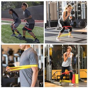 Wholesale 5pcs Set Customized Fitness Loop <b>Band</b> Resistance Elastic <b>Bands</b> for Workout and Pilates <b>Exercise</b> - Product Image 6